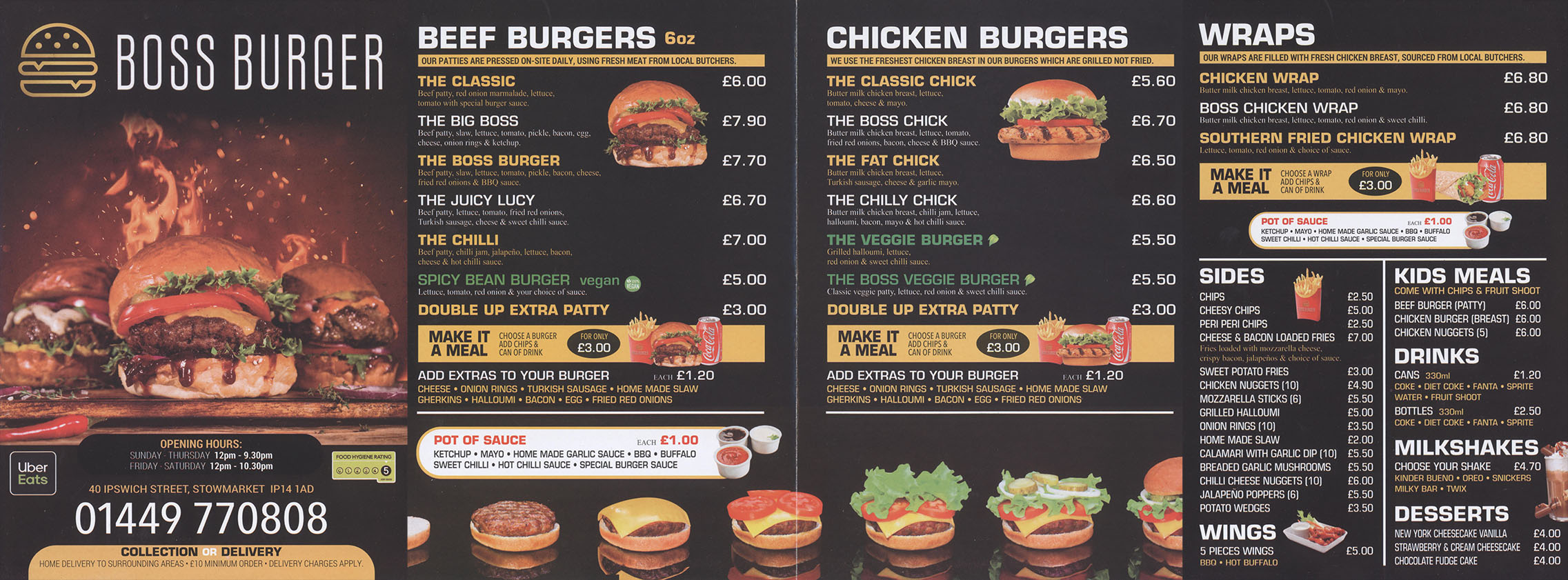 Boss Birger Menu